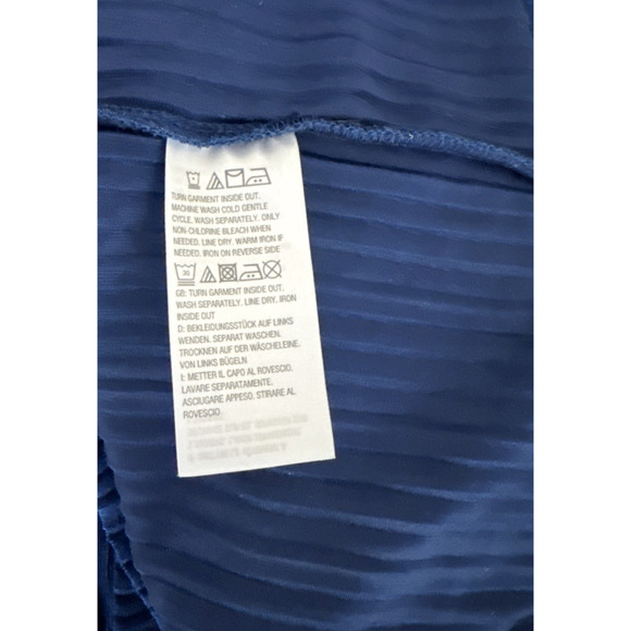 Bob Mackie Wearable Art Blue Ribbed Velvet Robe Size 2X Loungewear Nightgown - Picture 8 of 9